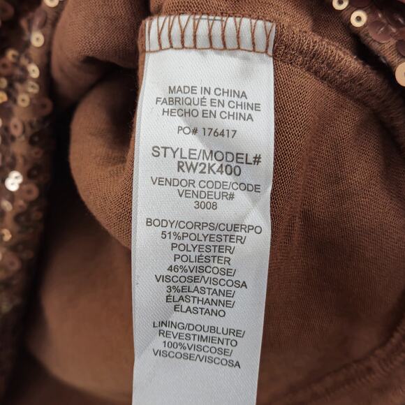 NEW Splendid Women’s Sequin Top Y2K Glam Loungewear Metallic Shine Retro Sz XL - Picture 8 of 10